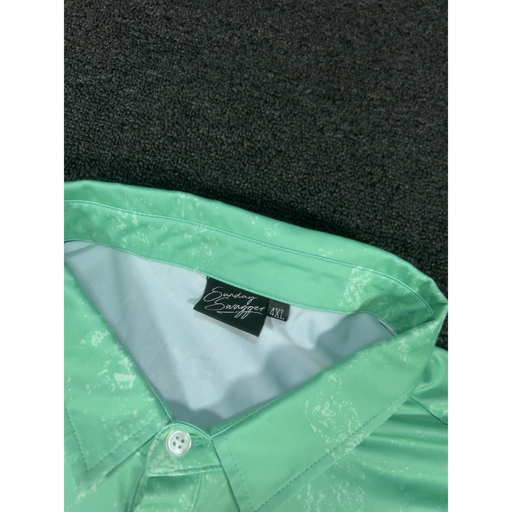 Sunday Swagger Polo Shirt Men 4XL Golf Performance Floral Palm Trees - Lot Of 2 - Picture 5 of 15